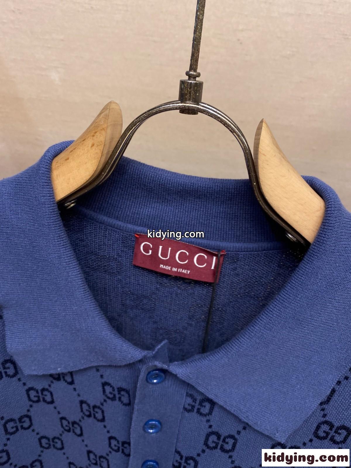 GG コットンニット ジャカード ポロTシャツ グッチ スーパーコピー-0