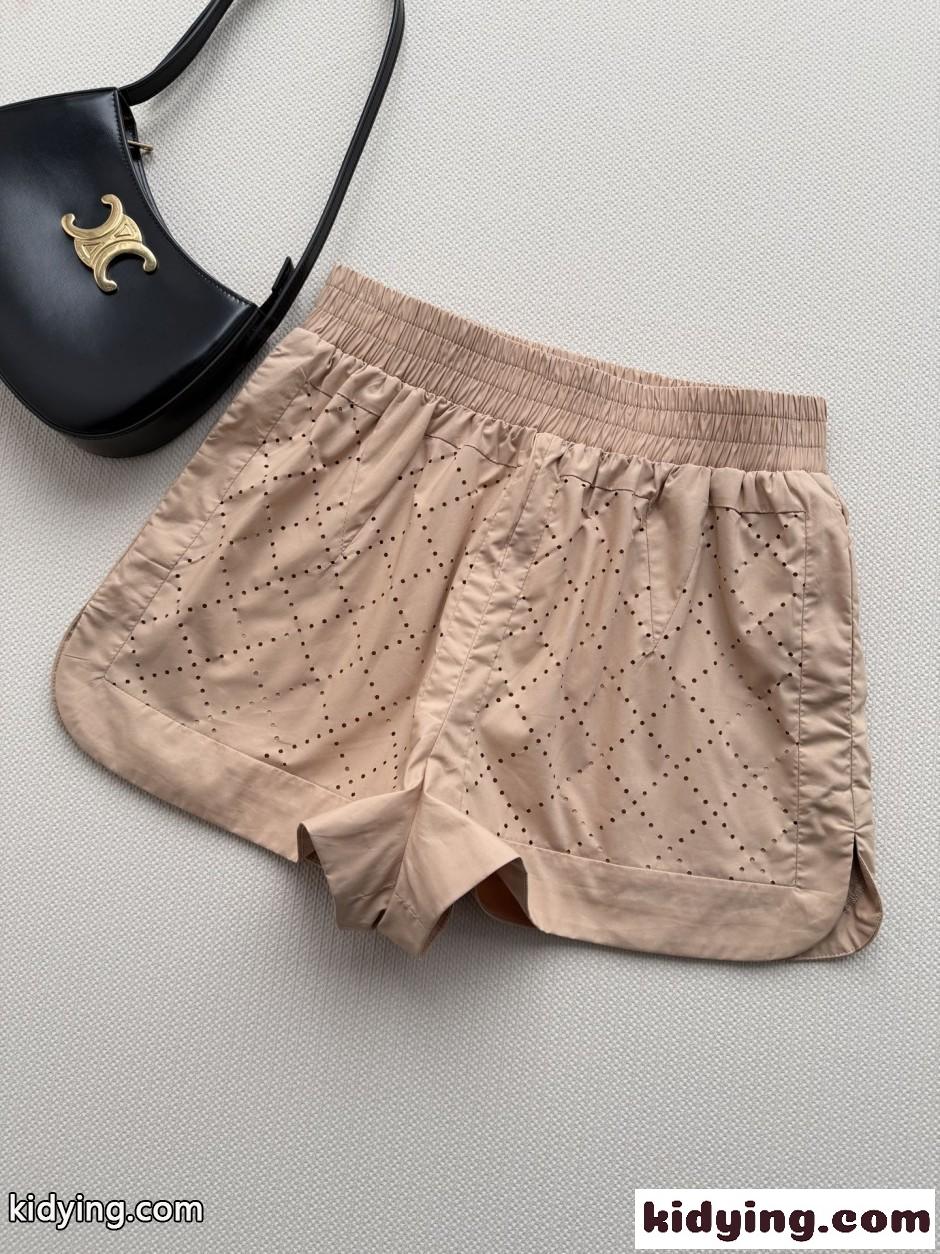 コットン アーガイル ショートパンツ フェンディ パンツ コピー ベージュ-0