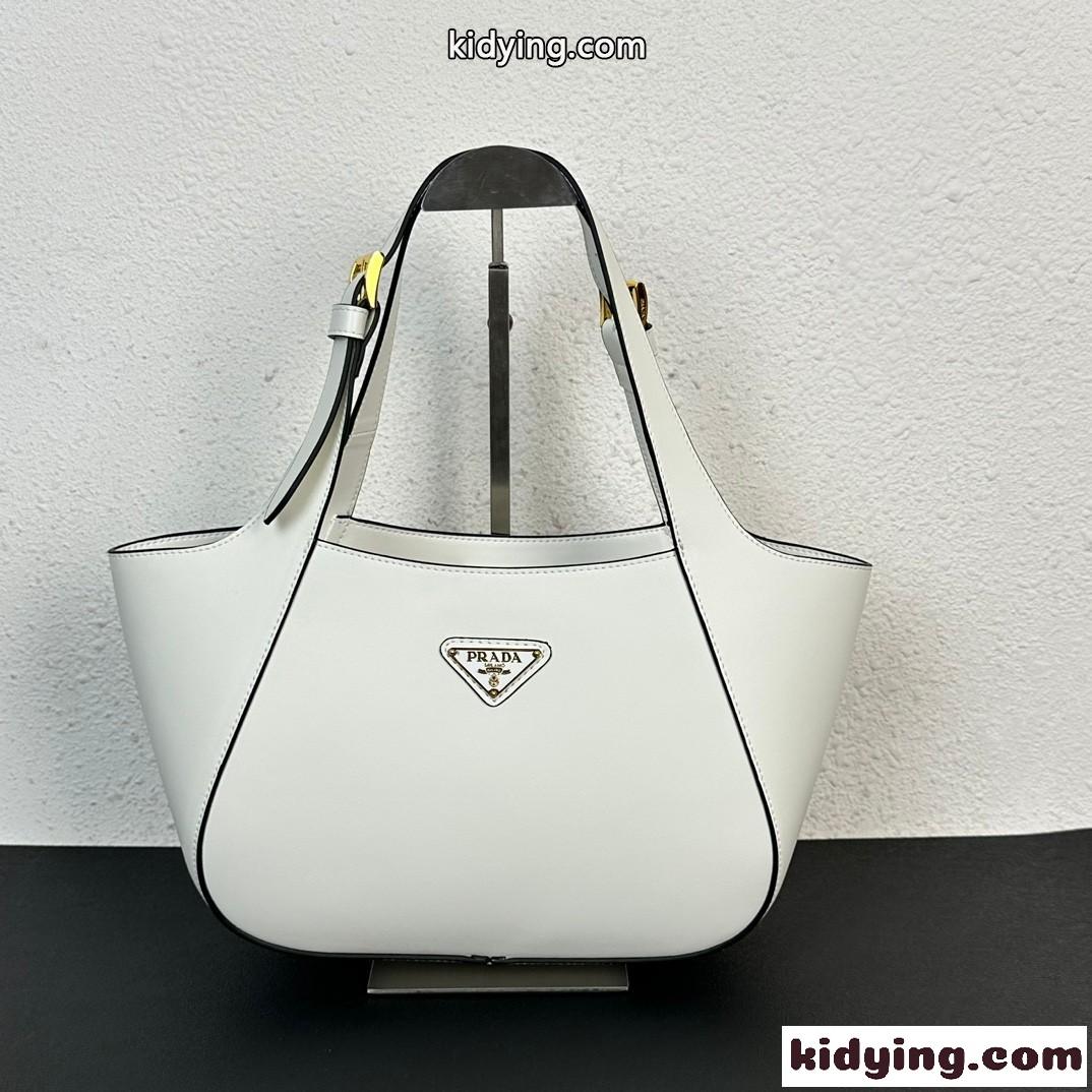 1BG483 ミディアム レザー トートバッグ プラダ バッグ コピー ホワイト-2