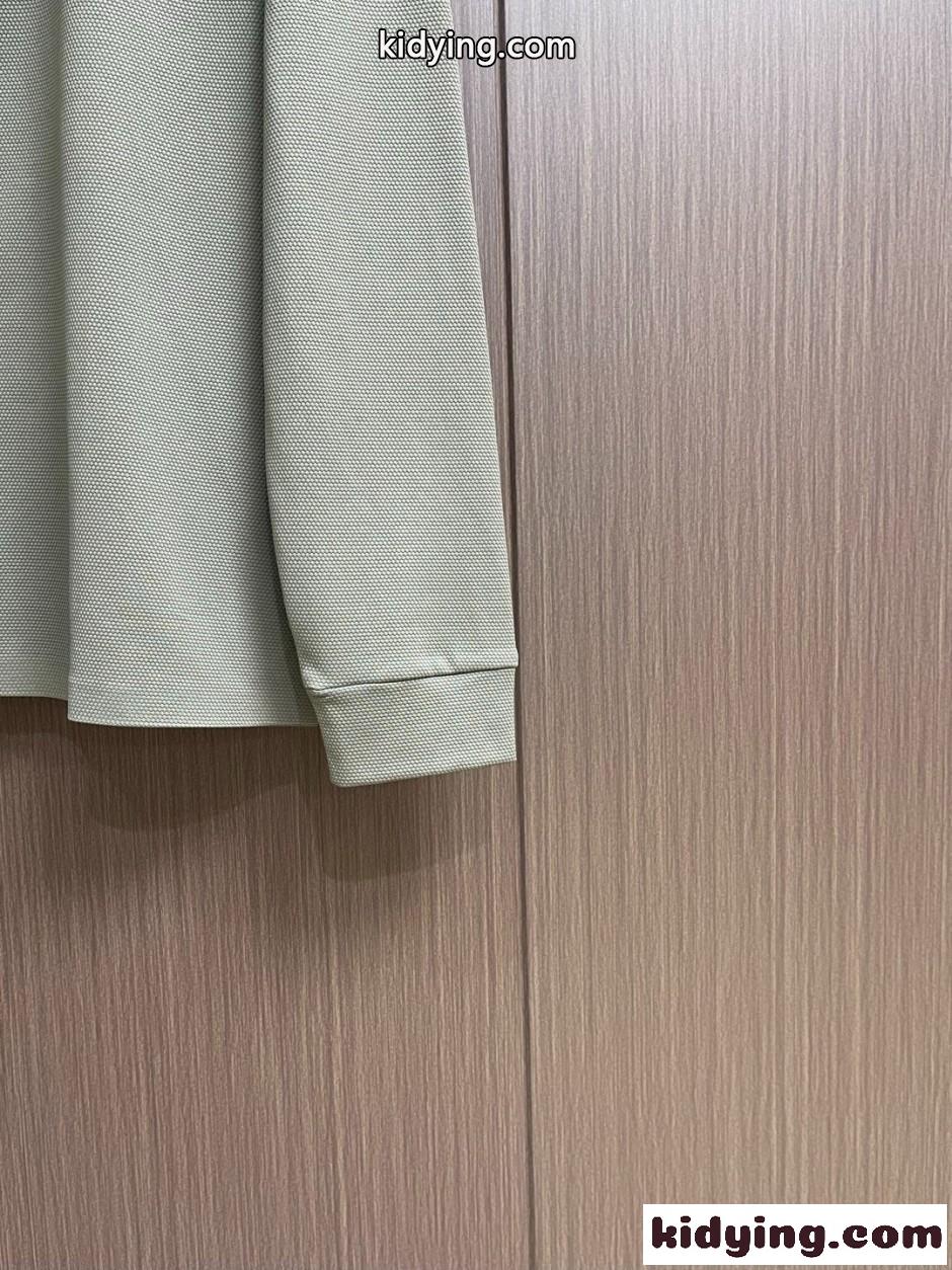 エルメネジルド・ゼニア Tシャツ 偽物 大人 洗練された ハーフジップ 長袖ポロシャツ ライトグリーン-4