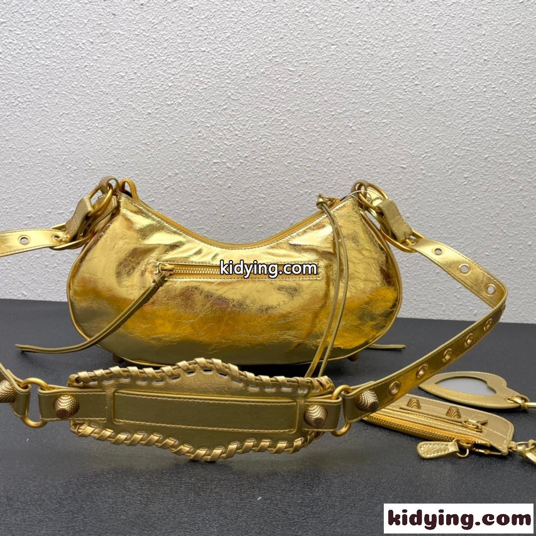 定番 人気 LE CAGOLE バレンシアガ バック コピー レザー ショルダーバッグ ゴールド-1