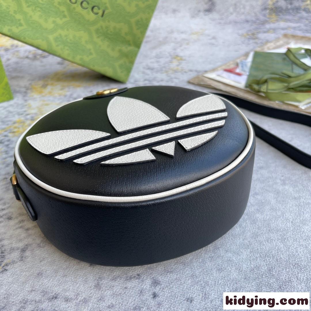 adidas x Gucci&お洒落 可愛い〔オフィディア〕グッチ バッグ コピー ショルダーバッグ ブラック-4