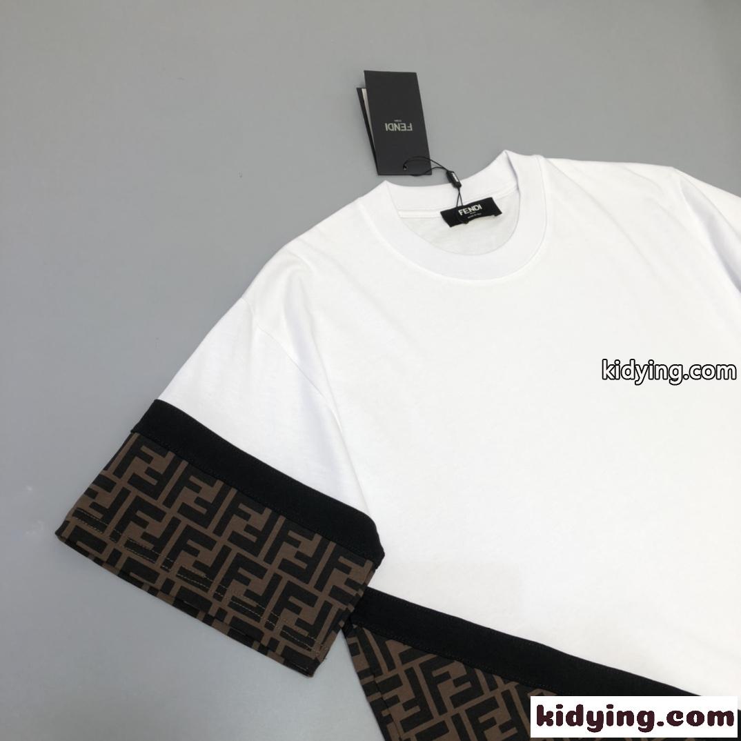 フェンディ Tシャツ コピー おしゃれ 合わせやすい クルーネック メンズ 半袖 トップス-2