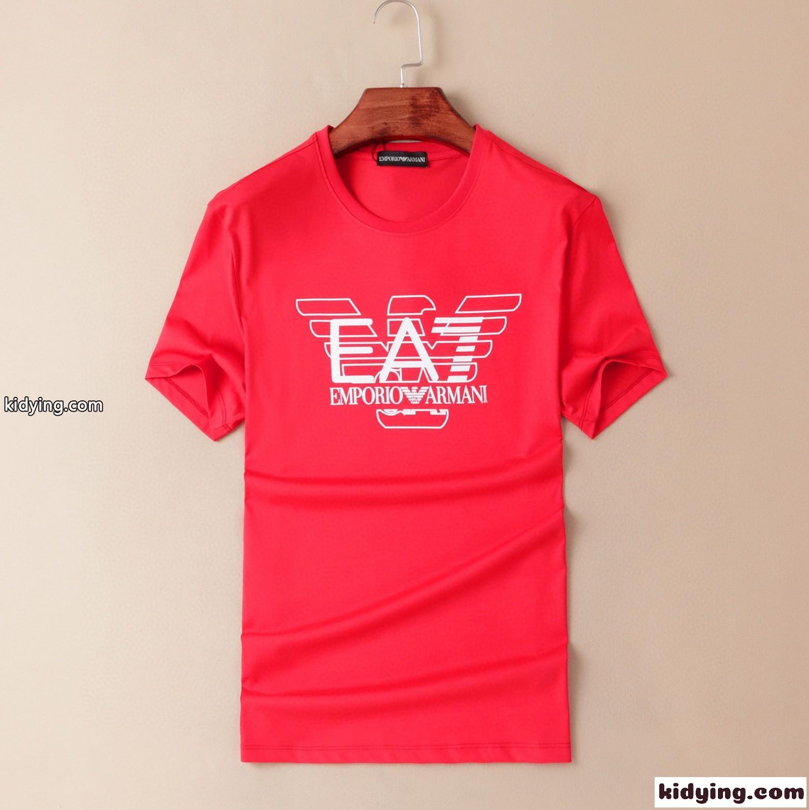 人気 おしゃれ クルーネック 半袖 トップス アルマーニ tシャツ コピー 定番 クルーネック コットン-2
