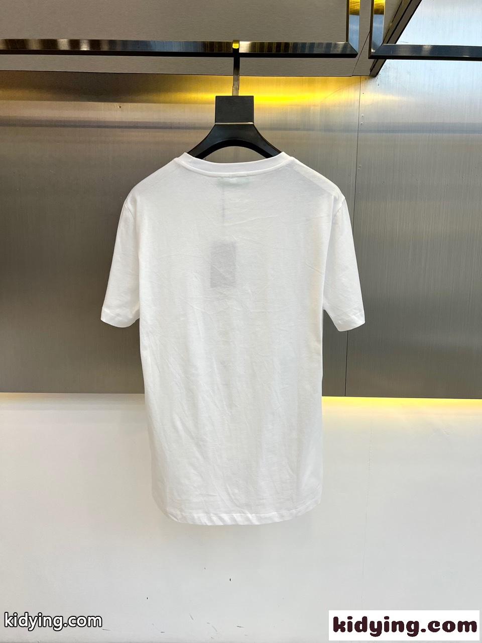 シンプル ロゴ プリント クルーネック ヒューゴ・ボス Tシャツ コピー 半袖 ホワイト-4