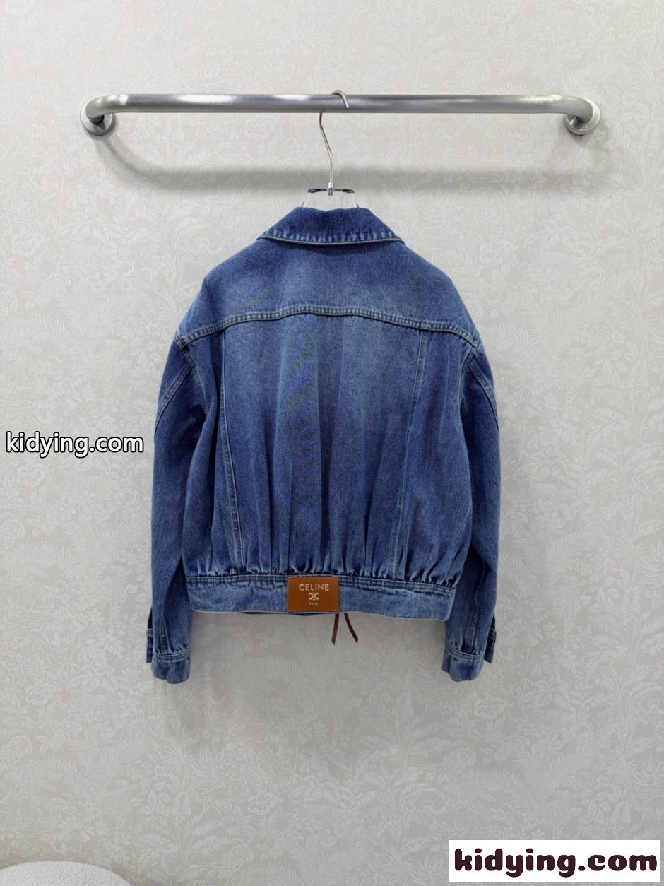 ジップアップ デニムジャケット セリーヌ ジャケット スーパーコピー-3
