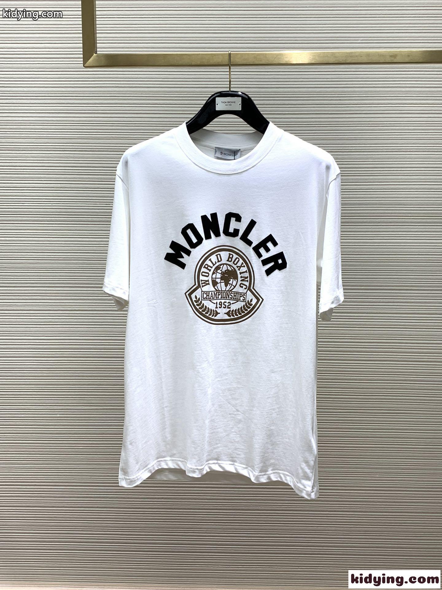 カジュアル ロゴ クルーネック 半袖Tシャツ モンクレール Tシャツ コピー ホワイト-2