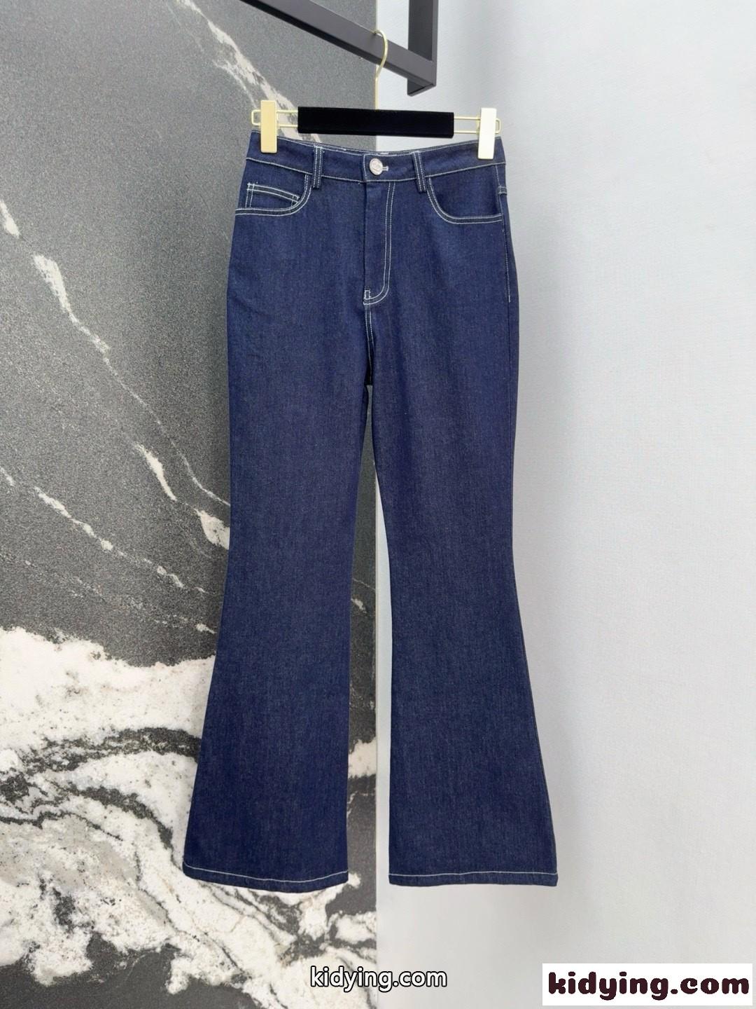 女性らしい フレアデニムパンツ シャネル ジーンズ コピー レディース-0