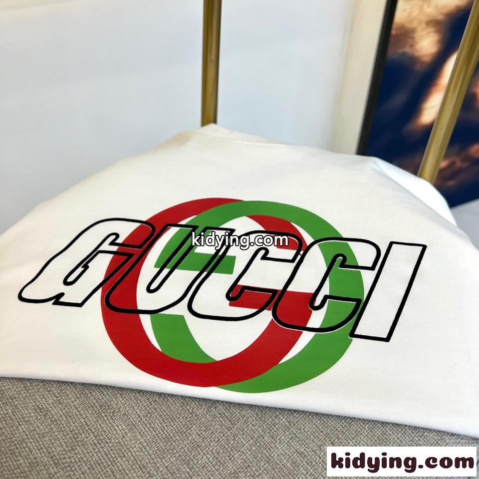 シンプル ロゴプリント 半袖Tシャツ グッチ Tシャツ コピー ホワイト-2