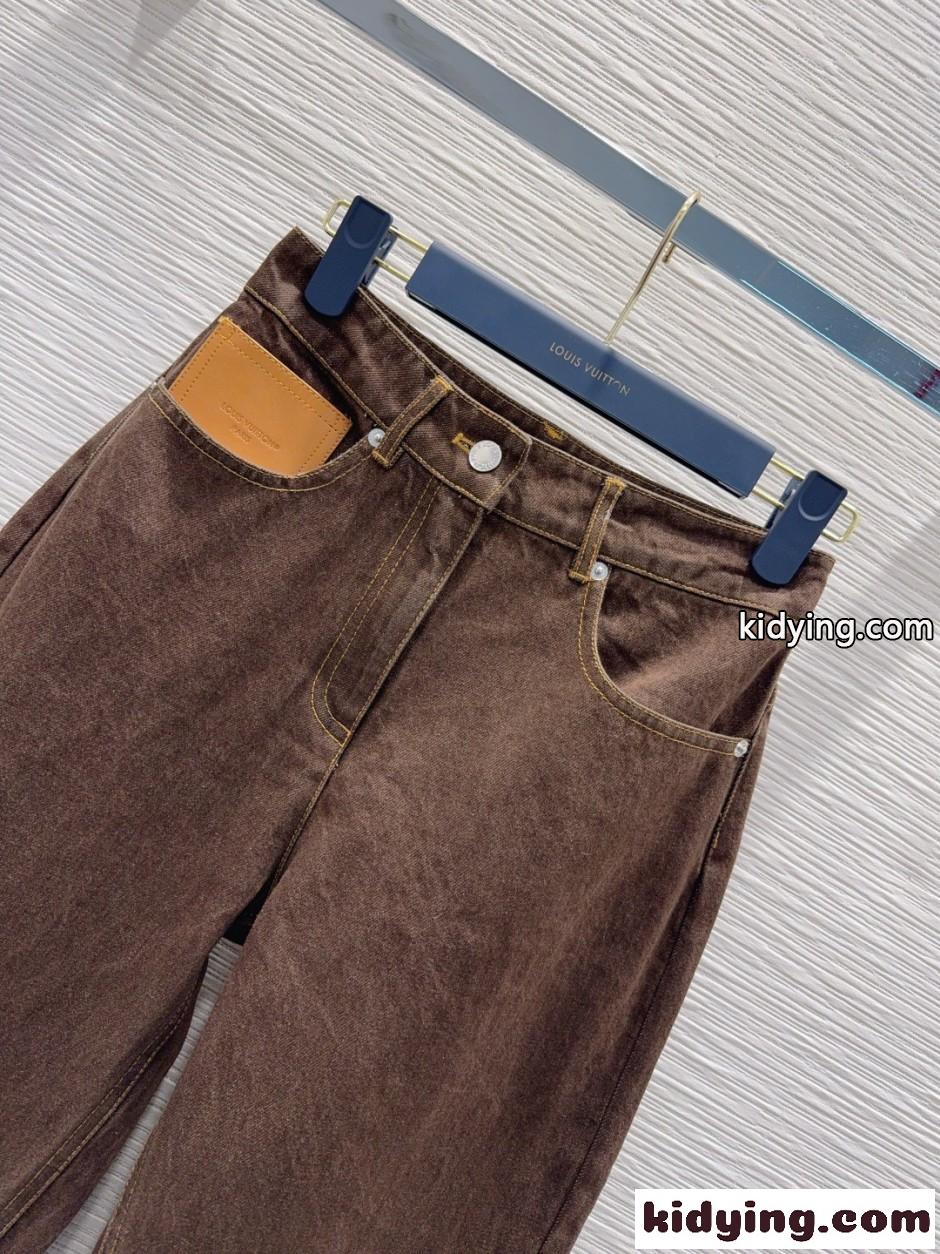 スピーディ パッチ ジーンズ ルイ・ヴィトン スーパーコピー デニムパンツ-2