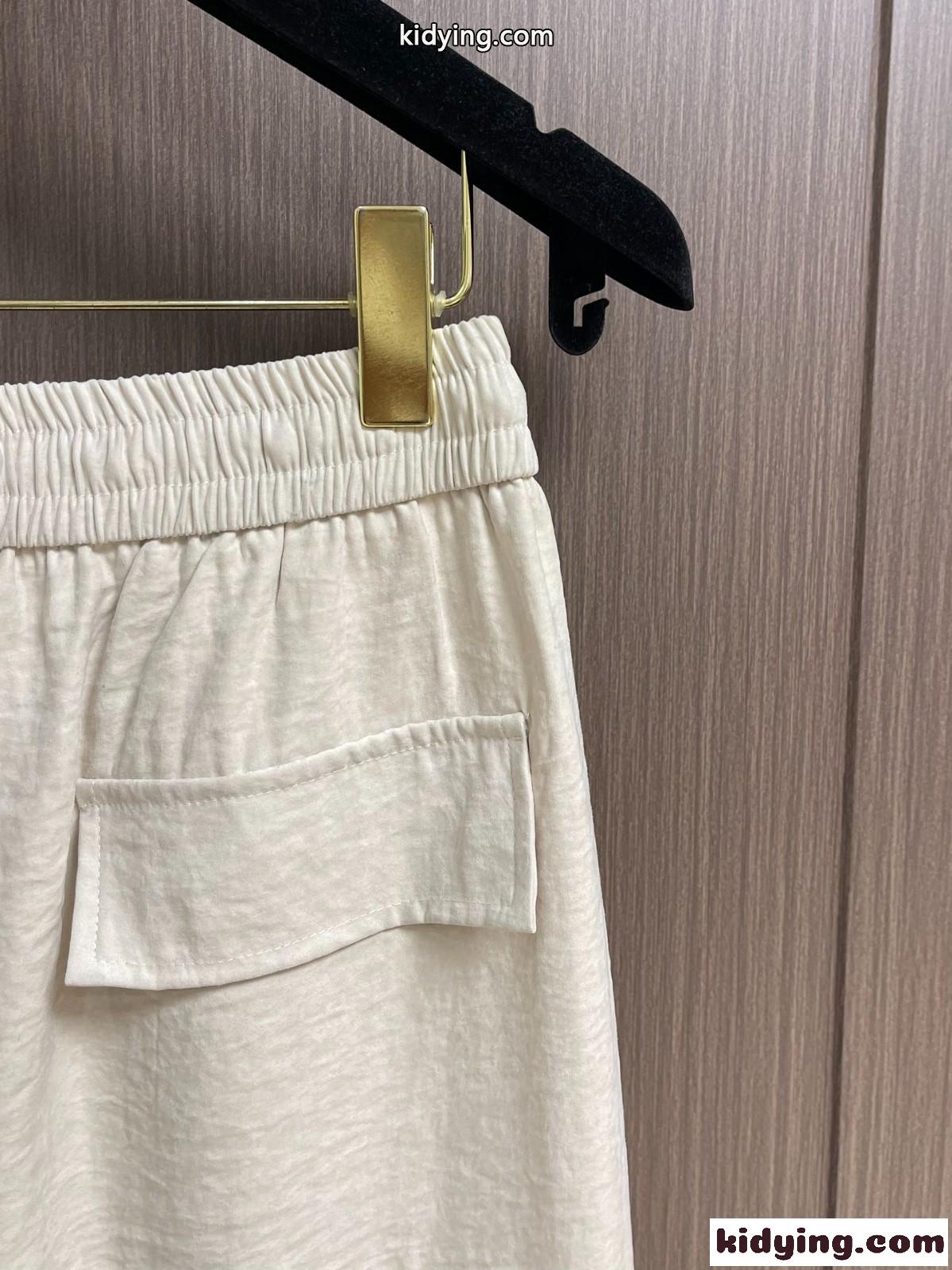 春夏 合わせやすい リネン ロングパンツ プラダ パンツ コピー ホワイト-3
