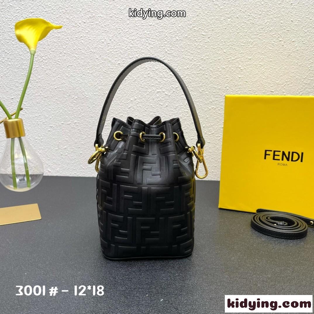 フェンディ バッグ 人気 コピー レディース ミニバッグ モン トレゾール レザー バケットバッグ-1