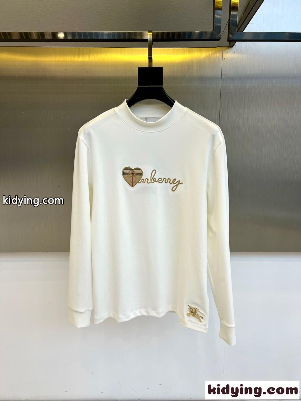カジュアル 洗練された バーバリー Tシャツ 偽物 コットン 長袖Tシャツ ホワイト-0