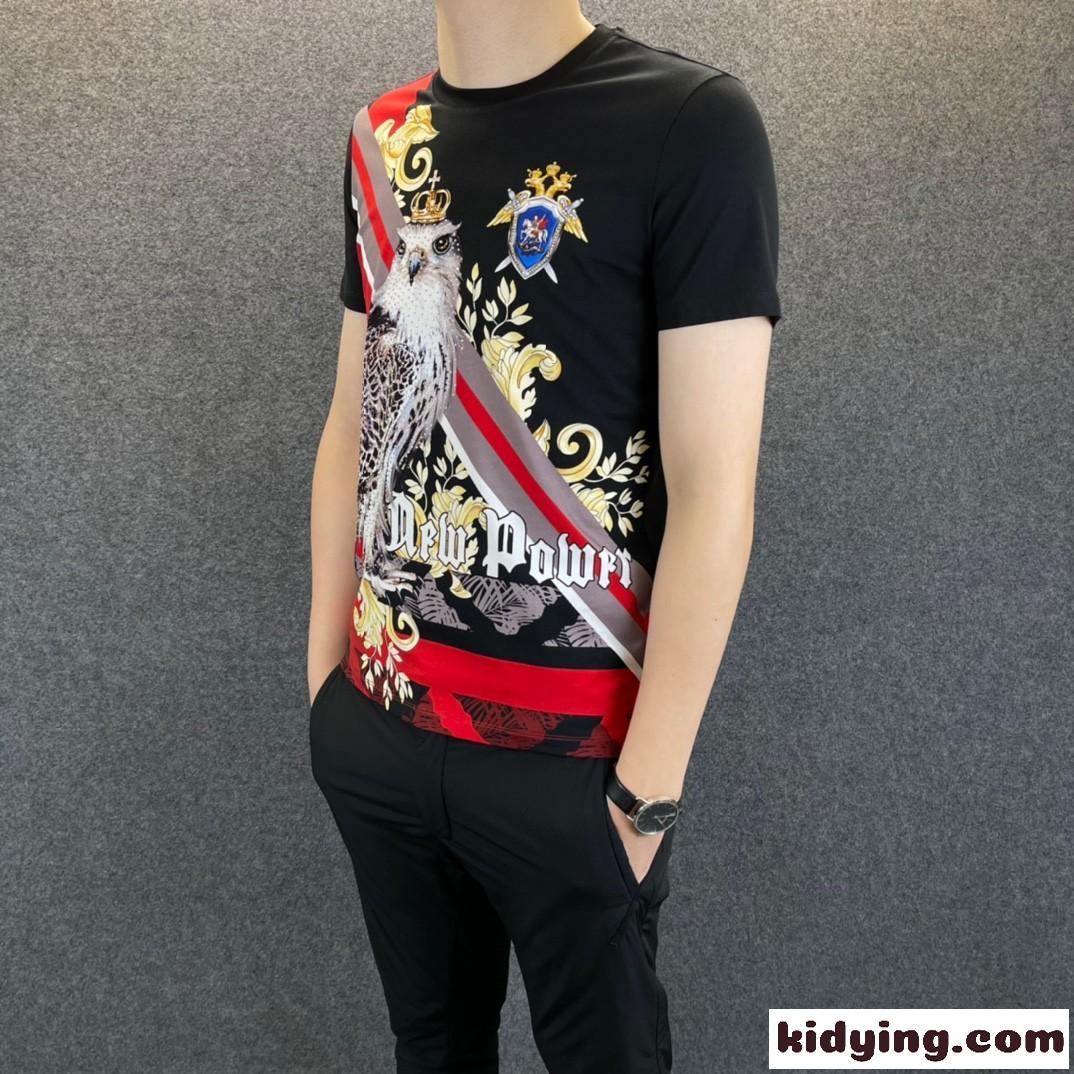 高品質 上品 通気 着心地いい 存在感アップ プリント アルマーニ tシャツ コピー 半袖 メンズ 春夏 トップス-0