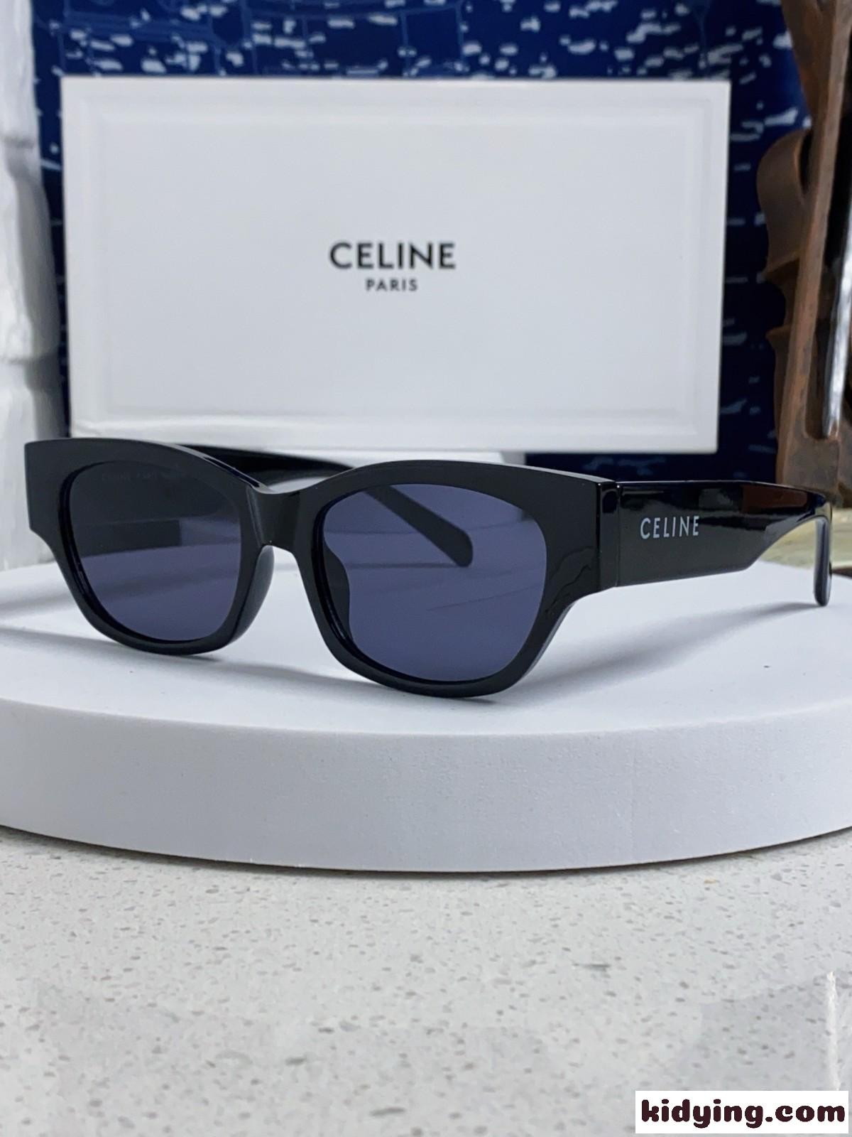 洗練された おしゃれ アイウェア セリーヌ サングラス 偽物 ユニセックス ブラック-0