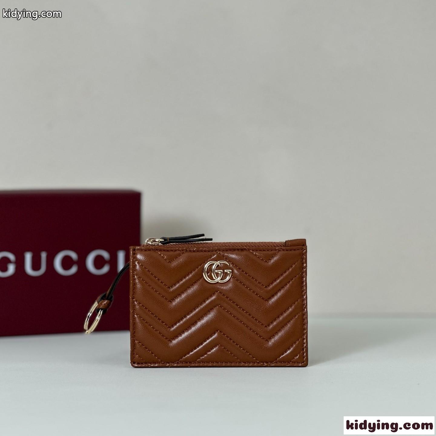 クラシック 人気 ダブルG キーケース グッチ 財布 スーパーコピー 837747  ブラウン-0