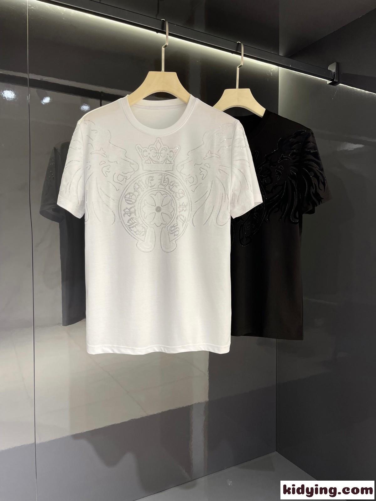 クロムハーツ tシャツ コピー 半袖 トップス おしゃれ カジュアル 着心地抜群 クルーネック ロゴ-2