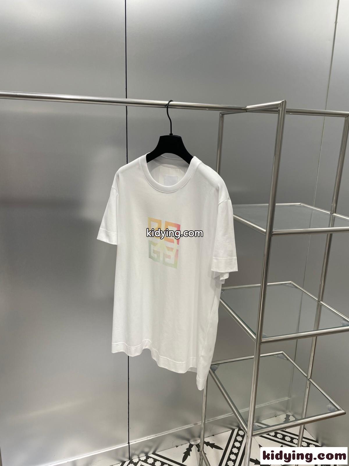 ユニセックス オーバーサイズ ロゴ プリント 半袖 トップス ジバンシィ Tシャツ コピー カジュアル おしゃれ-1