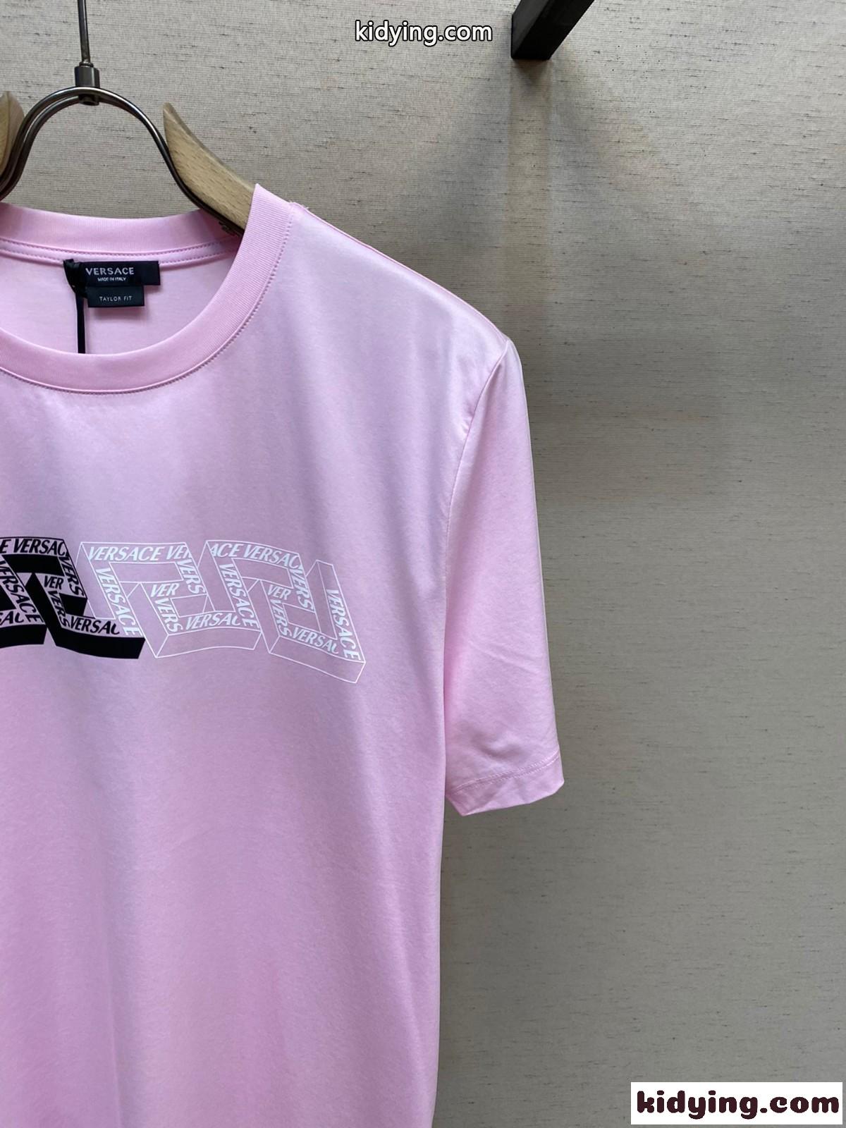 カジュアル おしゃれ プリント クルーネック ヴェルサーチェ Tシャツ コピー 半袖-1