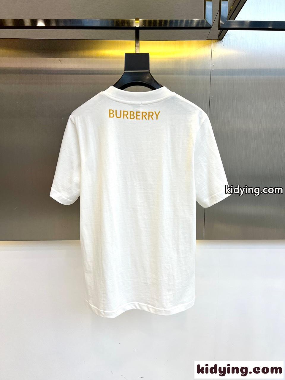 カジュアル 快適 コットンTシャツ バーバリー 半袖Tシャツ コピー ホワイト-4