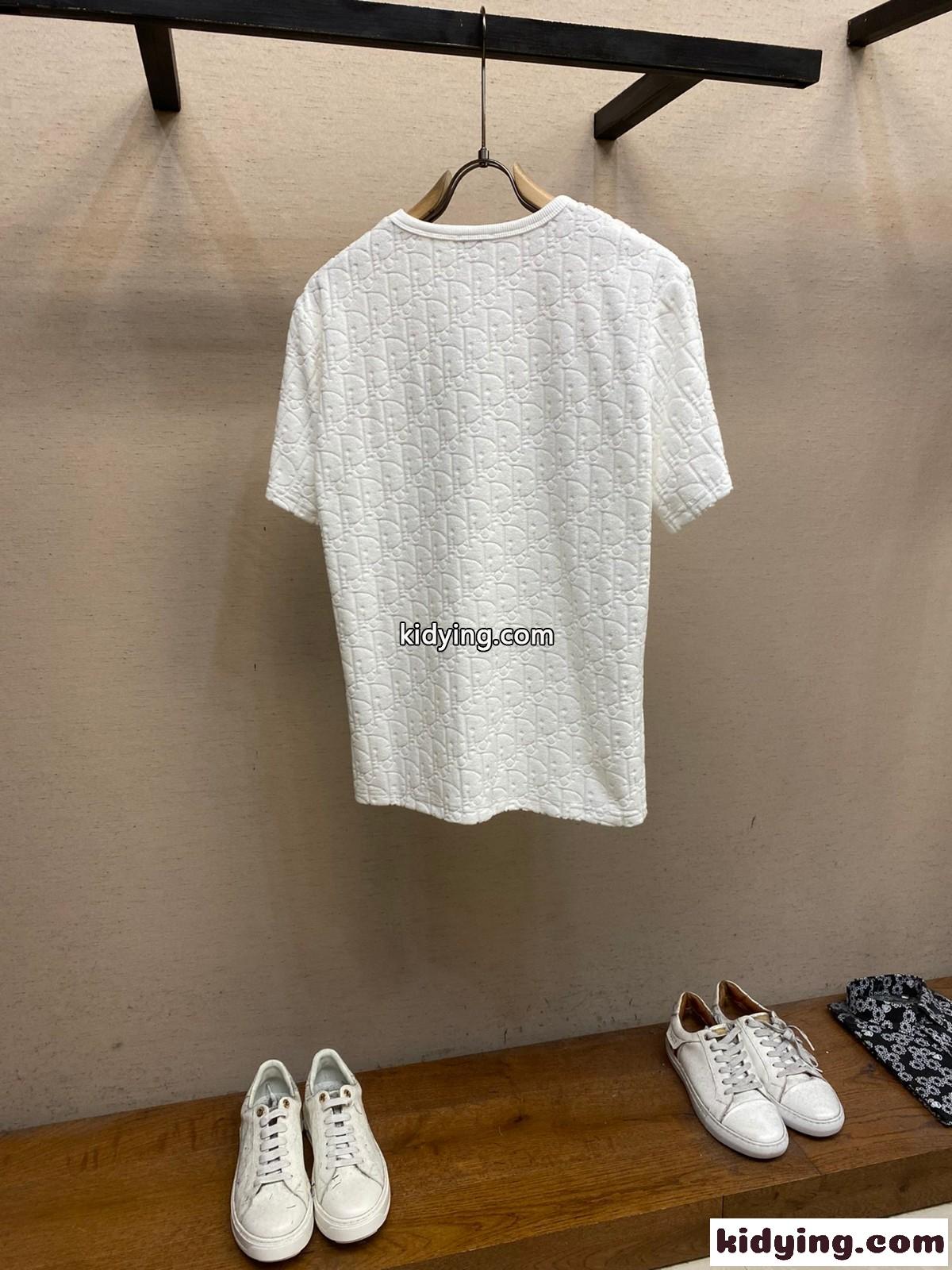 人気 ロゴ ディオール オブリーク Tシャツ クリスチャン・ディオール 半袖Tシャツ コピー ホワイト-2