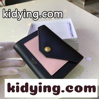 セリーヌ 財布 売るコピー Celineセリーヌコーナーpocket,封筒財布✌️ ショートサイズの光沢のある光沢のある滑らかな牛革-4