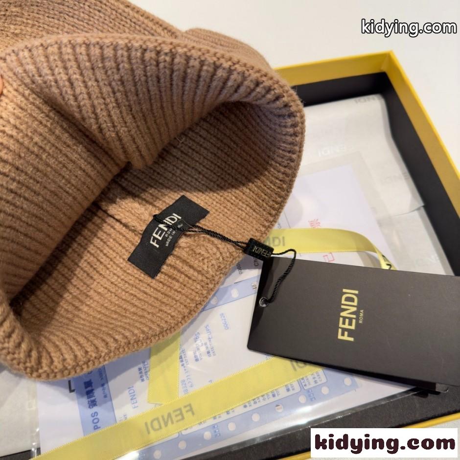 秋冬 人気 FENDI ロゴ ユニセックス フェンディ キャップ コピー ニットキャップ-4