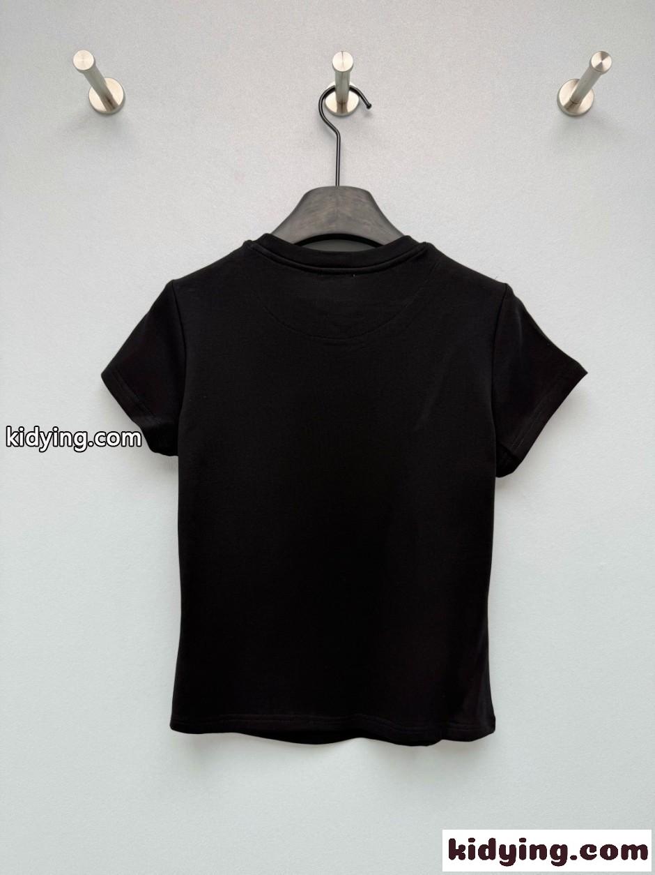 エンブローデッド ポケット 半袖Tシャツ エルメス Tシャツ コピー ブラック-3