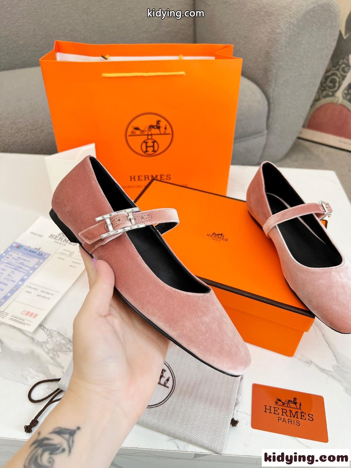 エルメス パンプス コピー 大人 かわいい ジェーン バレエシューズ-3