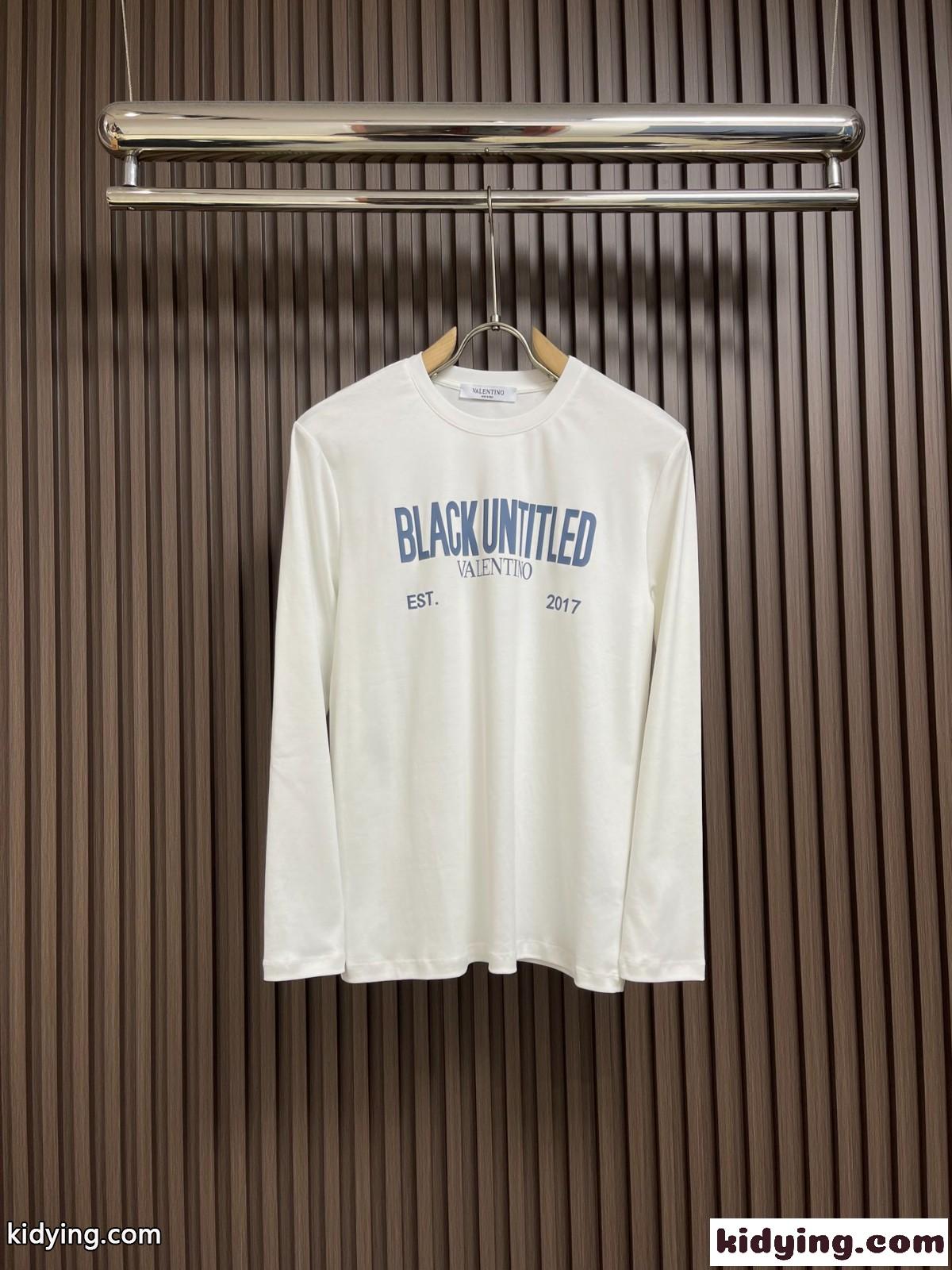 カジュアル 定番 アンタイトルド プリント ヴァレンティノ Tシャツ コピー 長袖Tシャツ-0