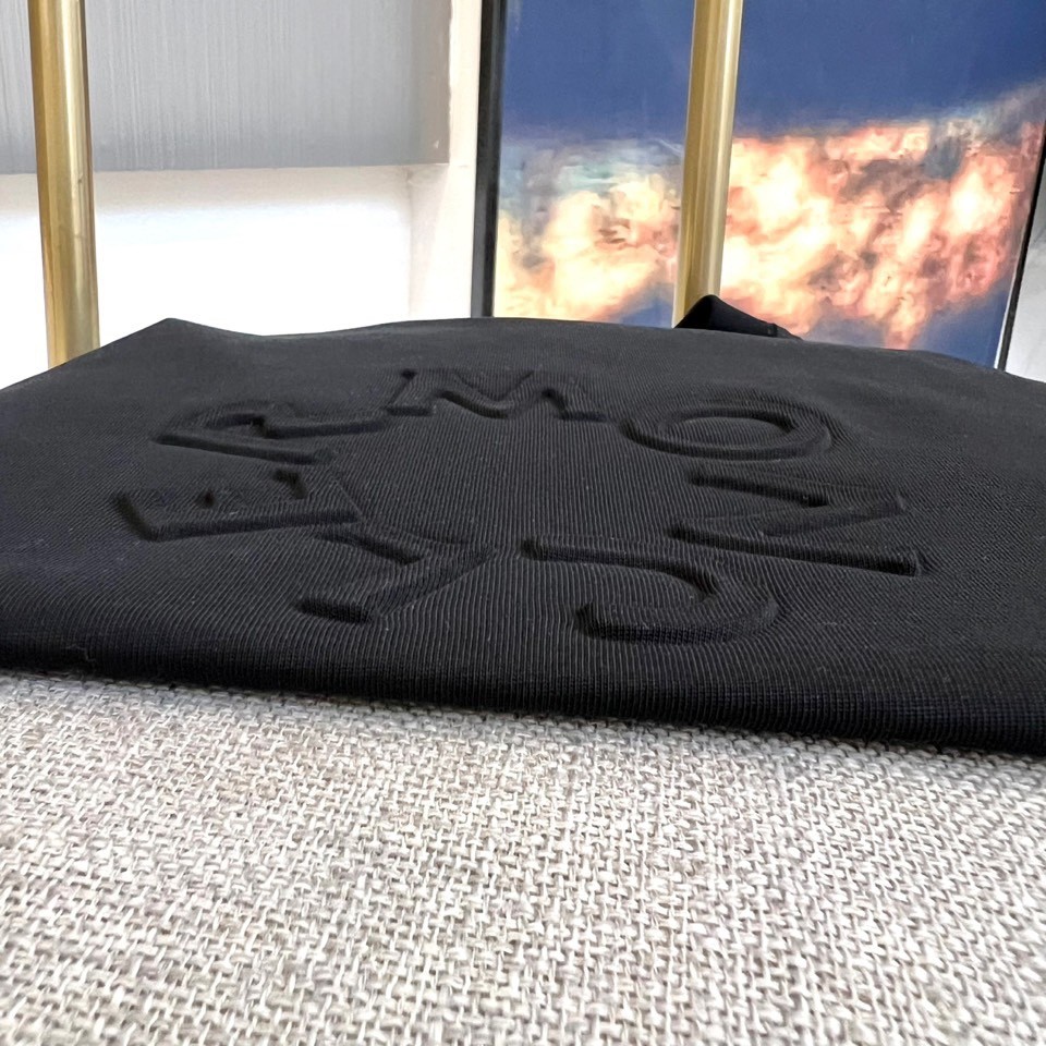 カジュアル クルーネック 半袖Tシャツ モンクレール Tシャツ コピー コットン ブラック-2