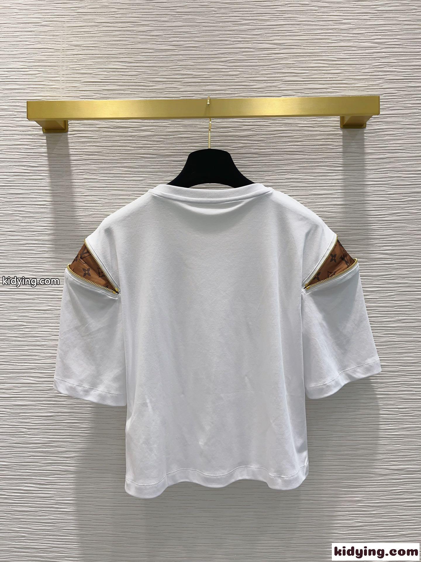 おしゃれ 人気 半袖 コットンTシャツ ルイ・ヴィトン Tシャツ コピー レディース ホワイト-4