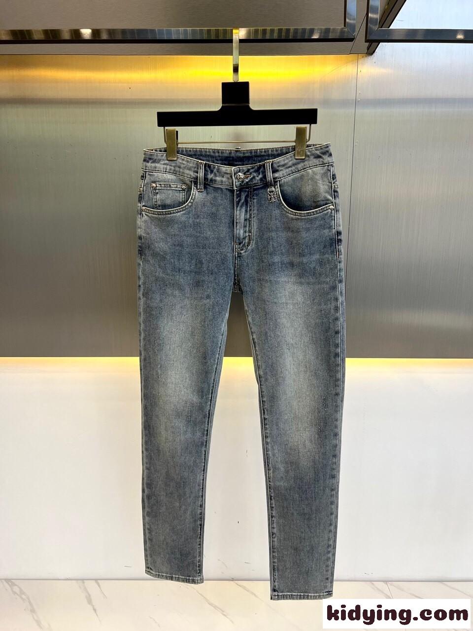 定番 カジュアル ストレッチ メンズ デニムパンツ クロムハーツ ジーンズ コピー-0