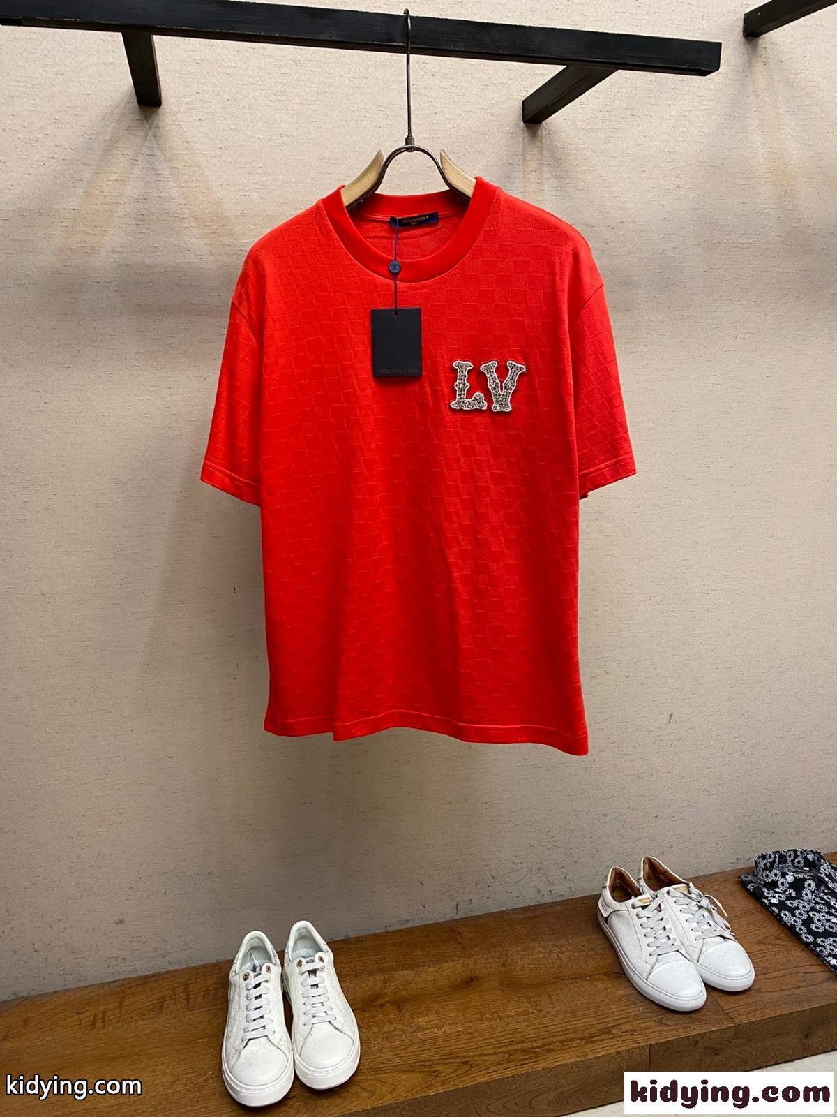 2024春夏 ファッション クルーネック 半袖Tシャツ ルイ・ヴィトン Tシャツ コピー-0
