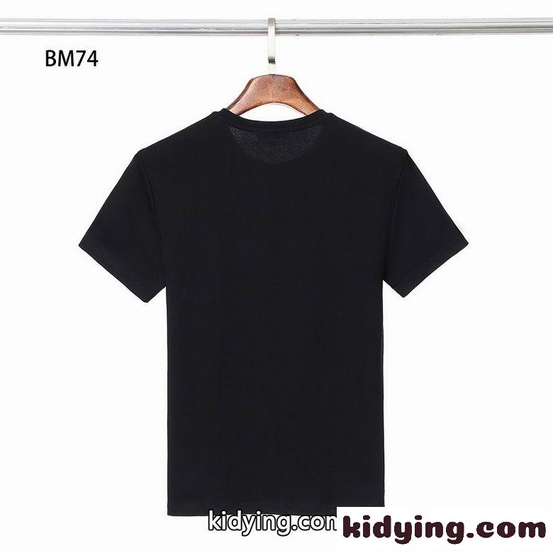 バイカラー 着心地いい バルマン tシャツ コピー シンプル ロゴ クルーネック 半袖 カジュアル おしゃれ トップス-3