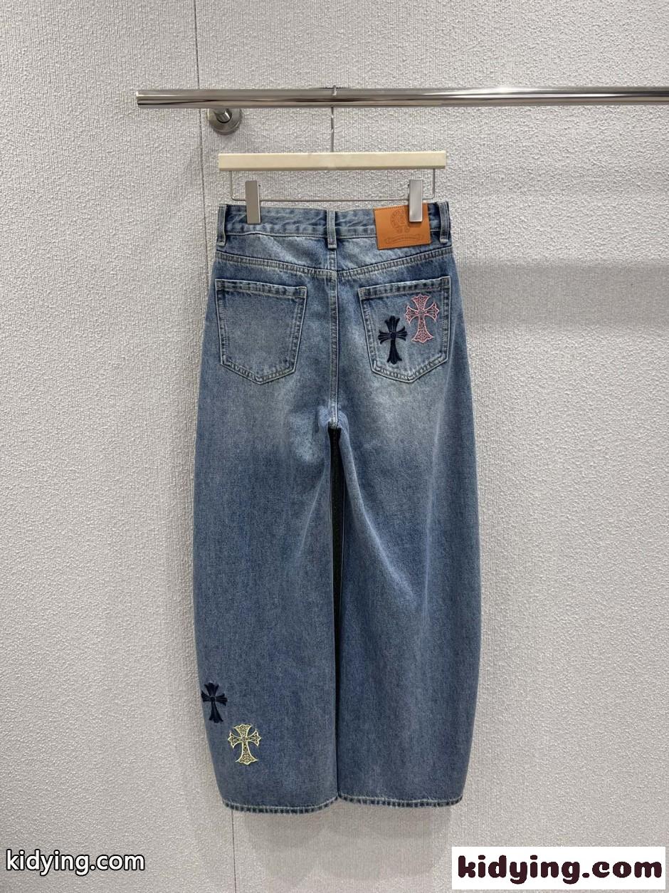 クロスモチーフ デニムパンツ クロムハーツ ジーンズ 偽物 合わせやすい-1