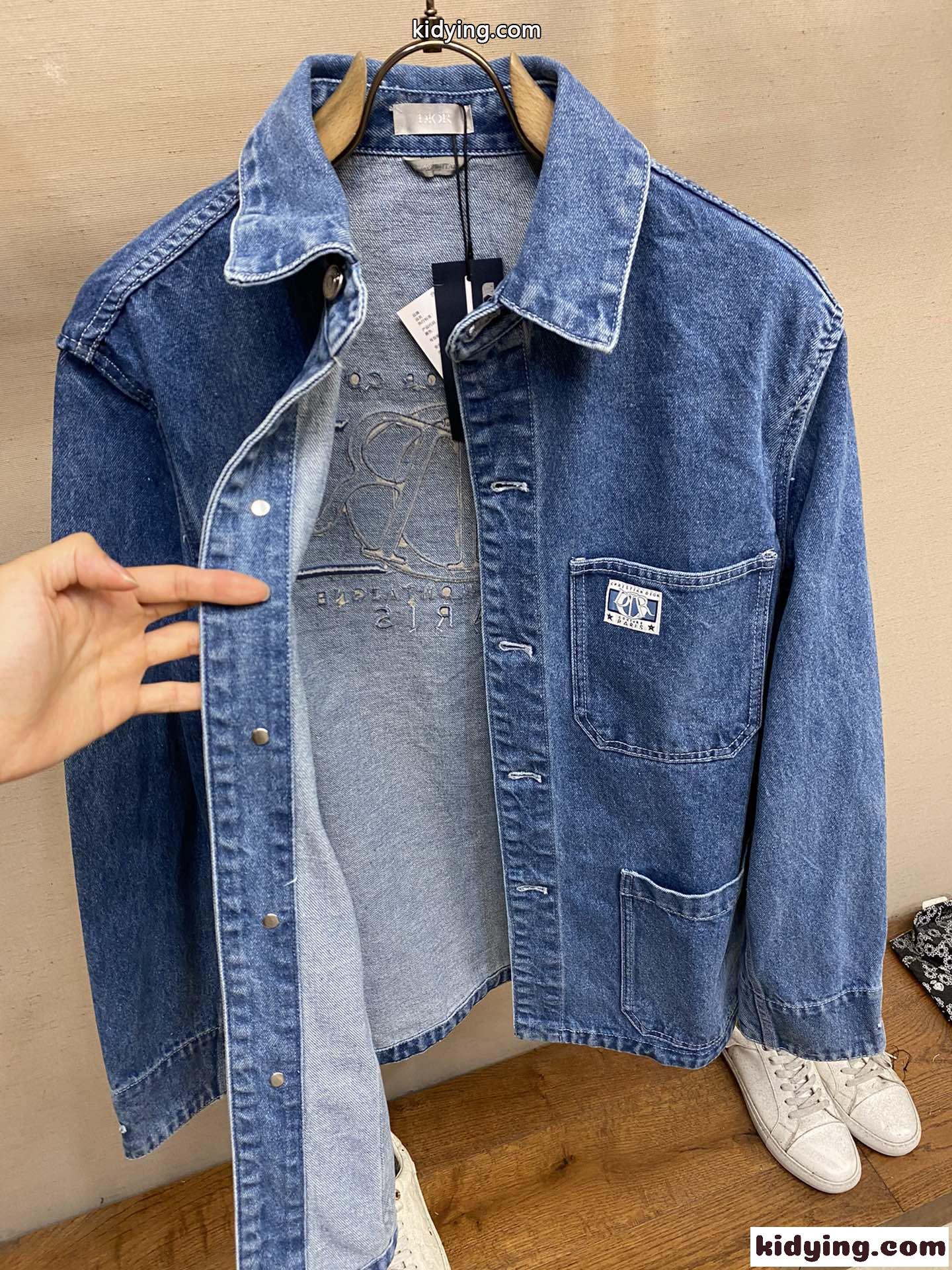 Dior Charm オーバーシャツ クリスチャン・ディオール シャツ コピー デニム-4