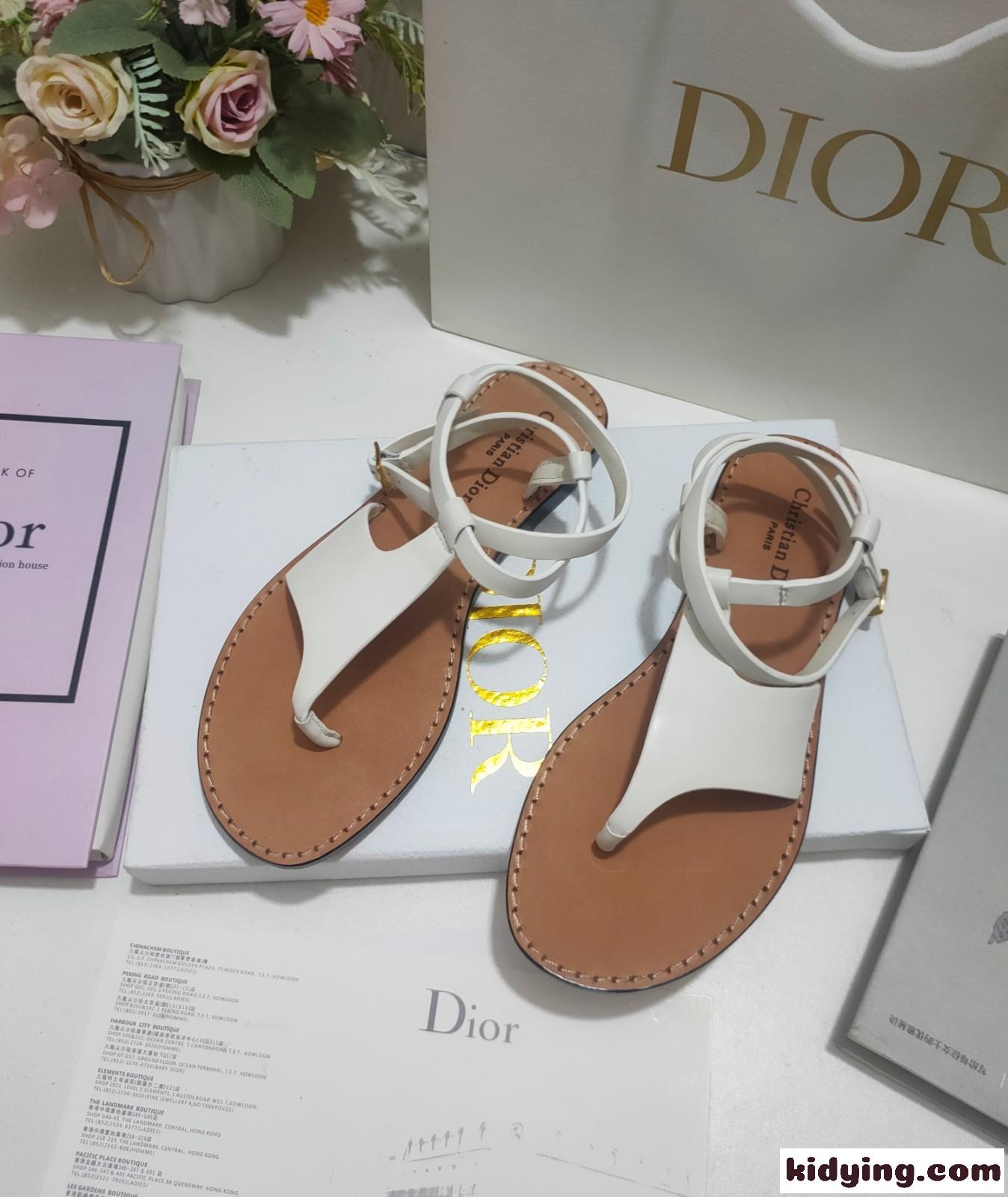 Dioriviera Dior Sun ビーチサンダル クリスチャン・ディオール サンダル コピー ホワイト-0