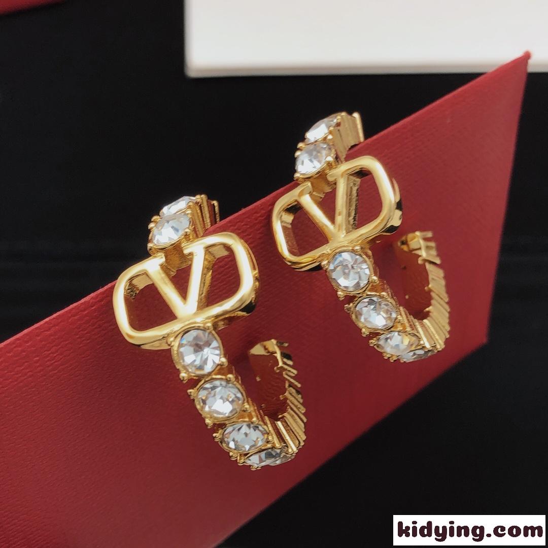 上品 エレガント フープタイプ ヴァレンティノ イヤリング 偽物 合わせやすい-3