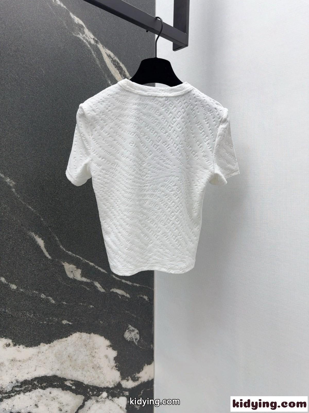 ロゴジャカード ショートスリーブtシャツ アレキサンダーワング Tシャツ コピー ホワイト-4