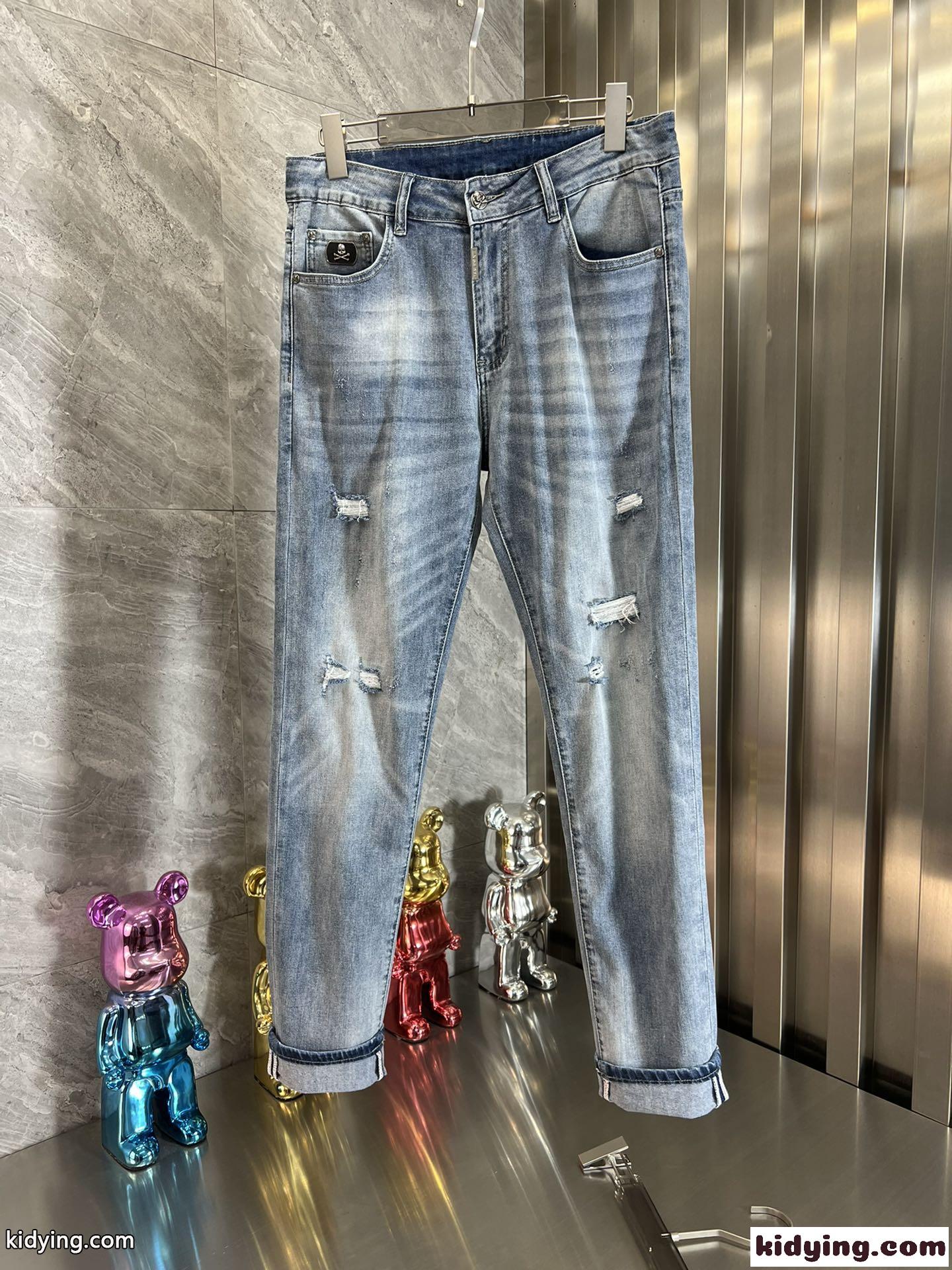 定番 ダメージ加工 マスターマインド・ジャパン ジーンズ コピー メンズ デニムパンツ-0