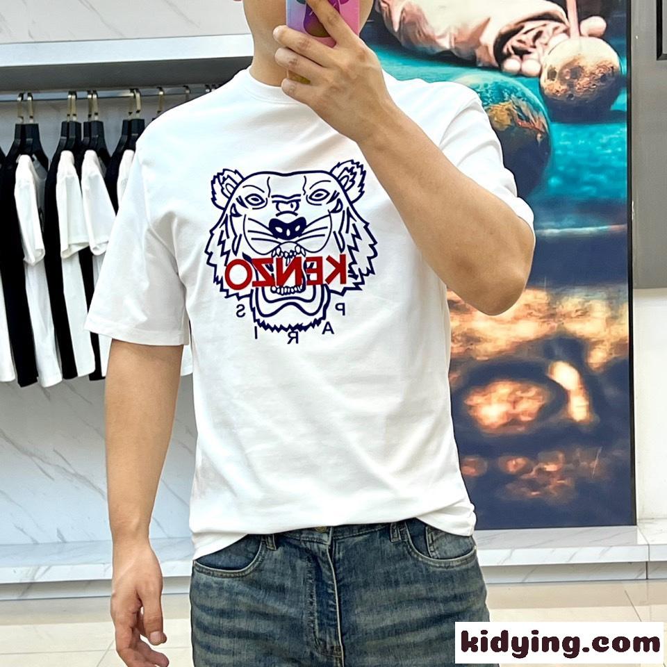 カジュアル ロゴ コットン 半袖Tシャツ ケンゾー Tシャツ コピー ホワイト-2