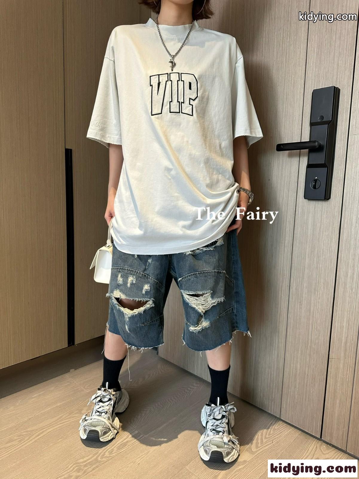 ユニセックス バレンシアガ Tシャツ コピー オーバーサイズ 半袖Tシャツ ホワイト-4