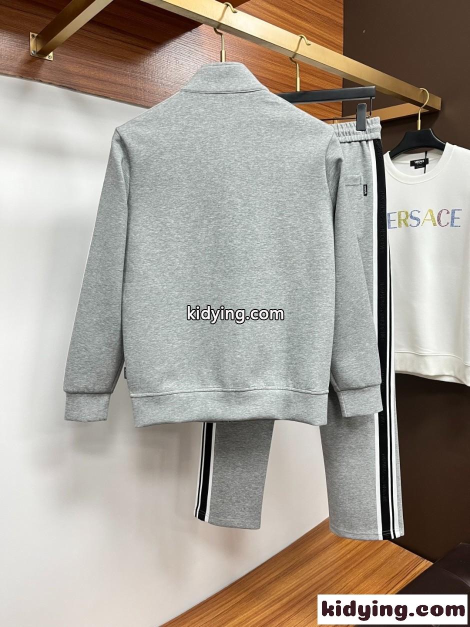 サイドライン トラックスーツ アルマーニ セットアップ 偽物 グレー-2