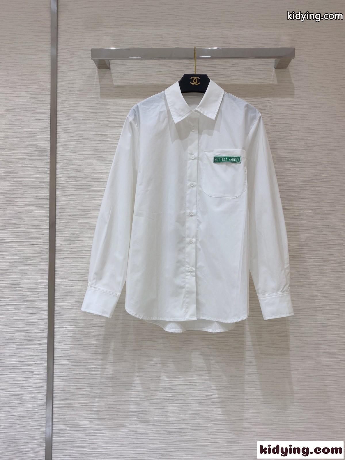 シンプル カジュアル おしゃれ ロゴ ボッテガヴェネタ シャツ コピー 長袖 定番 人気 レディース トップス ホワイト-1