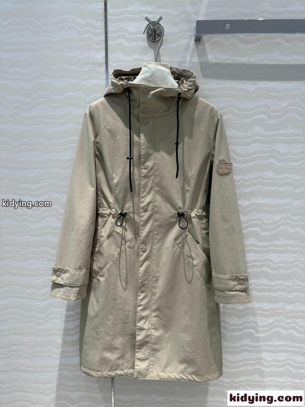 コットン フード付き トレンチコート バーバリー ジャケット コピー ベージュ-2