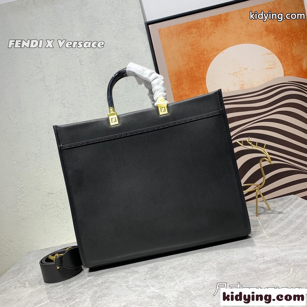 VERSACE×FENDI 大人気 ロゴ 高級感 トートバッグ ヴェルサーチェ バッグ コピー レディース カバン-0