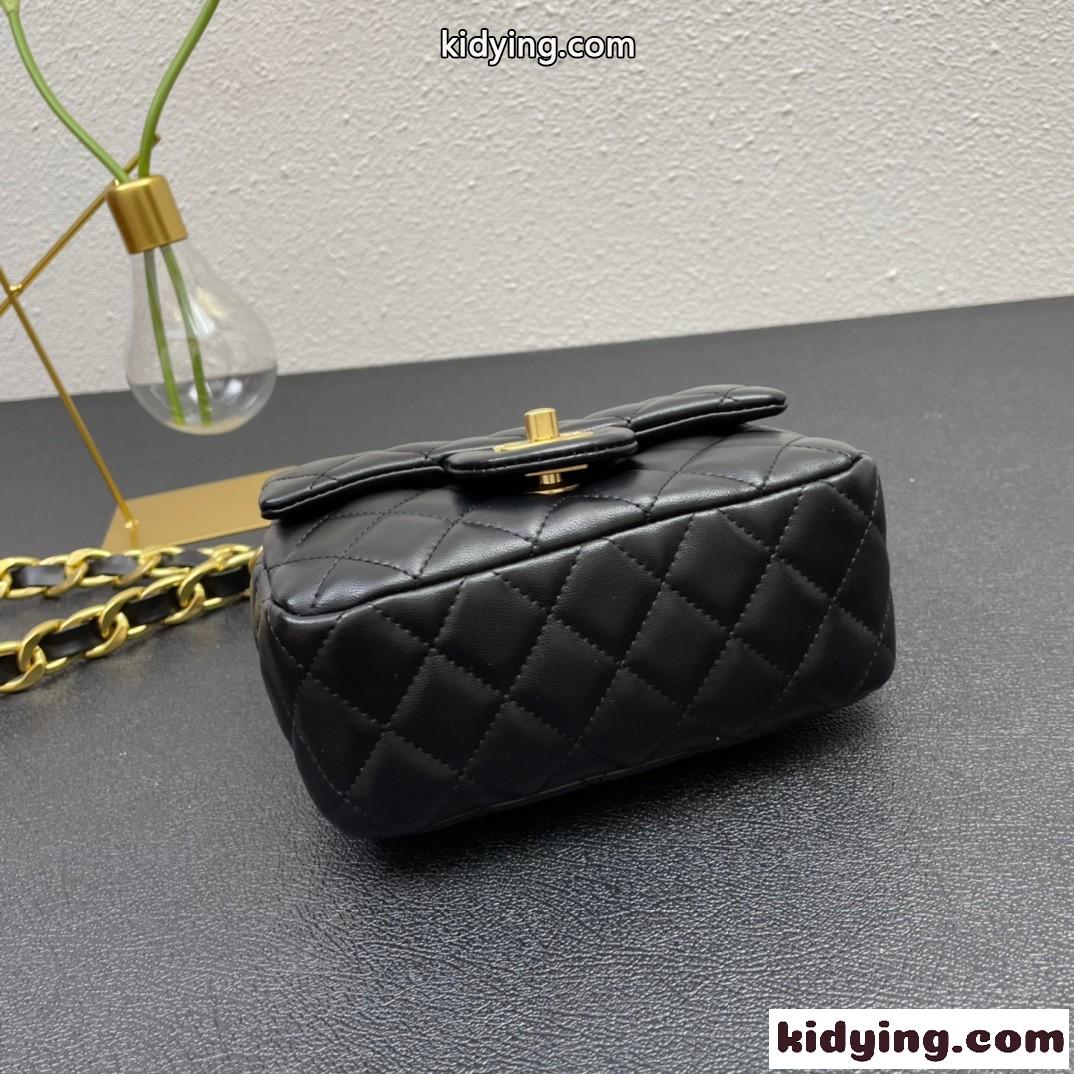 定番 キルティング コンパクト レディース ショルダーバッグ シャネル バッグ 人気 コピー 斜め掛け カバン ブラック-4