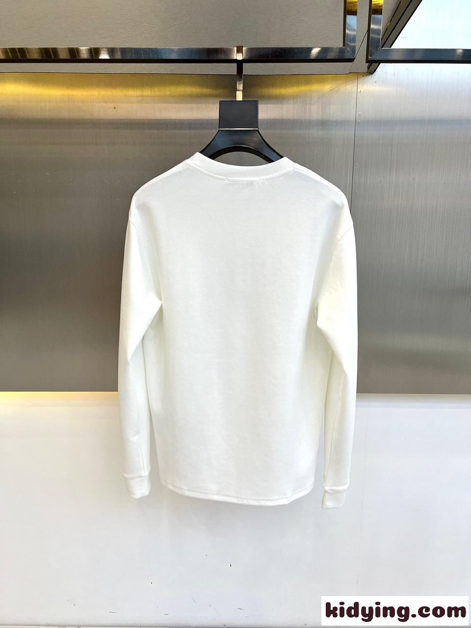 定番 カジュアル ロゴ コットン 長袖Tシャツ ジバンシィ Tシャツ コピー ホワイト-4