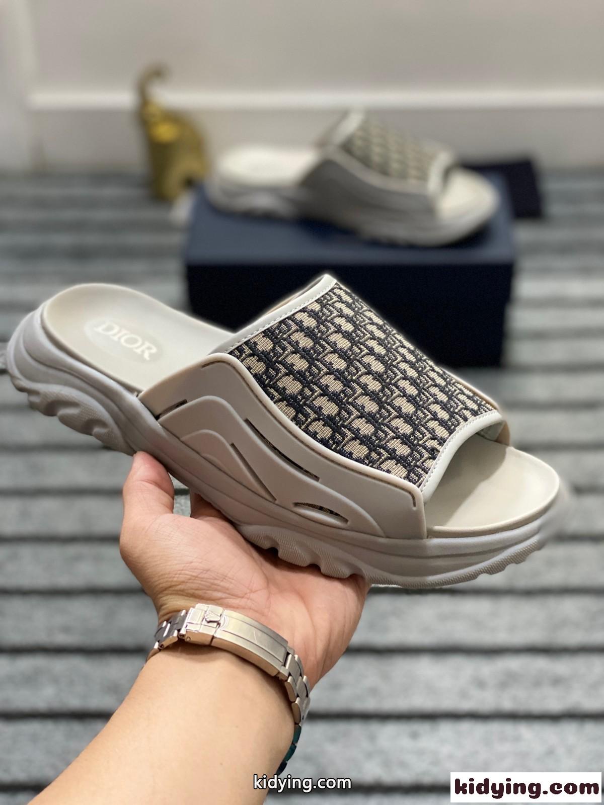 軽り量 快適 Dior H-Town サンダル クリスチャン・ディオール サンダル コピー グレー-4